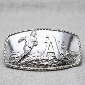 Vintage Oakland Athletics A's Belt Buckle Solid Brass Jose Canseco #33 Chevy